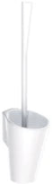 PORTE BROSSE DELABIE 133 MM - 515 ! blanc brillant nylon fixation murale manche long ergonomique + blocage antivol