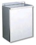 Delabie poubelle rectangulaire mural avec couvercle 13 litre 150 x 280 x 320 mm - inox brillant