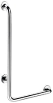 Delabie barre de maintien en L 750 x 450 mm diam 30 mm - inox poli brillant - modèle à droite