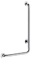 Delabie barre de maintien en L 750 x 450 mm diam 30 mm - inox poli brillant - modèle à gauche