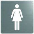 DELABIE pictogram  "vrouw" gesatineerd 125x125 mm mat rvs