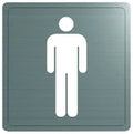 DELABIE pictogram  "man" gesatineerd 125x125 mm mat rvs