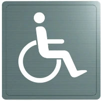 DELABIE pictogram  "mindervaliden" gesatineerd 125x125 mm mat rvs
