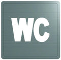 DELABIE pictogram  "WC" gesatineerd 125x125 mm mat rvs