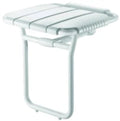 Delabie siège de douche alu rabattable large avec pied 430 x 465 x 480 mm - blanc