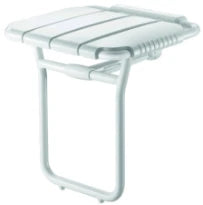 Delabie siège de douche alu rabattable large avec pied 430 x 465 x 480 mm - blanc