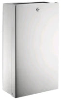 DELABIE afvalbak met klep 16 liter gepolijst 130x275x450 mm gepolijst