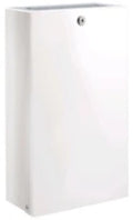 RECIPIENT DELABIE 16 270 - 130 o 475 ! blanc epoxy blanc poubelle murale