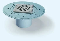 KESSEL Systeem 125 dunbedopzetstuk m rooster RVS z lock&lift 120x120mm klasse K3/L15 ABS