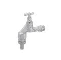 Schlosser 1750 robinet de service double avec aérateur et clapet anti retour 3/4 M - chromé