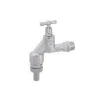 Schlosser 1750 robinet de service double avec aérateur et clapet anti retour 3/4 M - chromé