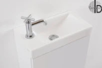 Detremmerie No Limit 20 lavabo 1 400 x 230 mm - 1 cuvette - blanc - céramique - avec trou de robinet - sans trop-plein