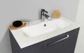 Detremmerie No Limit 40 lavabo 13 605 x 405 mm - 1 cuvette - blanc - marbre artificiel - avec trou de robinet - avec trop-plein