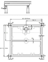 HÜPPE EasyFlat douchepoten vr tub 100x100 inb.h.120-180mm