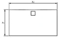 Huppe K EasyFlat receveur de douche marbre coulé 1600 x 1000 x 30 mm - blanc mat
