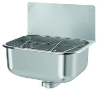 VIDOIR DELABIE 445 - 360 o 200 ! inox 304 mural poli santiné - AVEC DOSSERET