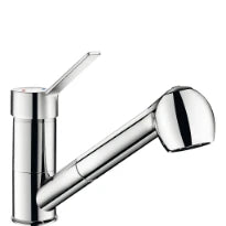 MELANGEUR DE LAVABO MONO-COMMANDE DELABIE chromé brise jet-pluie bec orientable+douchette extract.+manette pleine