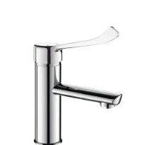 MELANGEUR DE LAVABO MONO-COMMANDE DELABIE chromé avec manette 128 mm/cart.diam 40/sans vidage/3lmin