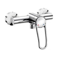 MELANGEUR DE DOUCHE MONO-COMMANDE DELABIE chromé nu avec raccords excentrés (cartouche à equil. press)