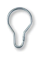 Delabie anneau de rideau de douche (sachet 6pcs) 35 x 67 mm laiton