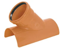Airfit zadelstuk 45°, PVC (lijm) DN 315x160 roodbruin