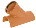 Airfit zadelstuk 45°, PVC (lijm) DN 200x125 roodbruin