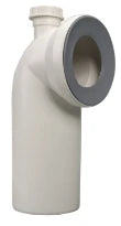 Airfit wc-aansluitbocht 90° met slangaansluiting diam 40mm wit