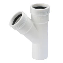 Wavin Wafix PP blanc TE 45° MFF 50 x 50 x 50 mm