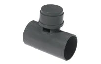 McAlpine ventapipe Jr beluchter + t-stuk 40x40mm grijs