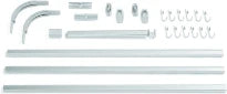 Coram Sealskin easy roll combi système pour plusieurs configurations incl 12 crochets rideau Aluminium