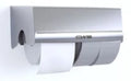 PORTE PAPIER WC CWS PARADISE rvs sans cendrier pour 2 rouleaux, avec serrure