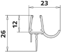 KERMI JOINT BAS DI 1x 3249 P1B 985 mm