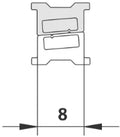 KERMI 4285 1x joint magnïtique Longueur: 2000 mm