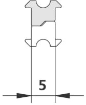 KERMI 9084 1x joint magnïtique Longueur: 2000 mm