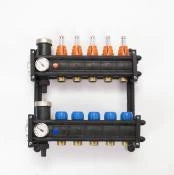 ProOne synthétique collecteur pré-monté pour chauffage par le sol avec débitmètres et vannes de réglage 4/4 - 12 x EK3/4