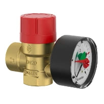 Flamco Prescomano groupe de sécurité avec manomètre FF 3/4 - 3 bar