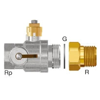 FLAMCO Robinet à bille + purge 1 1/4"