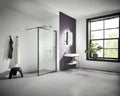 Kermi Walk-In XD WW4 Walk-in paroi de douche 1600 x 2000 mm - reglable de 1580-1600 mm - SWS ESG transparante Clean - profil noir soft