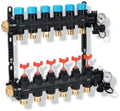 Henco UFH MDK composite collecteur prémonté avec débitmètre (0-3 l) 4/4 - 5 x EK3/4 - noir