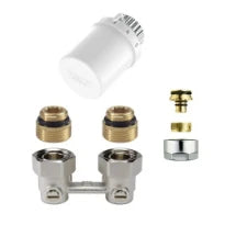 Honeywell bloc-H set 1/2" et 3/4" raccordement radiateur - modèle mural - incl. 16x2 raccord multiskin et Thera 6