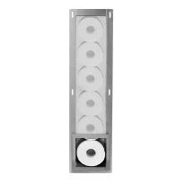 PORTE PAPIER RESERVE LOOOX inox brossé pour 6 rolles