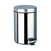 DELABIE Poubelle ronde à pédale 5L Inox poli brillant