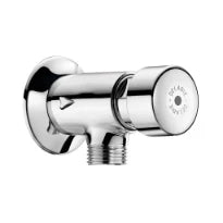 ROBINET URINOIR DELABIE TEMPOSTOP 1/2 M X 1/2 M apparent-equerre-temporise+rosace+bouton