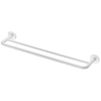 DELABIE Porte-serviette 2 barres Ø20 L.600 Inox époxy blanc