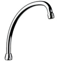 DELABIE Col de cygne univ. F3/4" L.190 - H.150 brise-jet