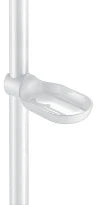 DELABIE Porte-savon coulissant clipsable Nylon blanc pr barre Ø25+32