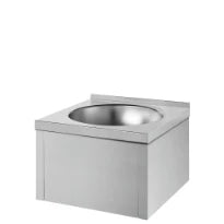 Delabie SXS lavabo avec commande au genou 385 x 385 mm - RVS 304 mat - sans robinet - sans trop-plein