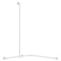 DELABIE Barre de douche + barre verticale Basic Ø32 époxy blanc