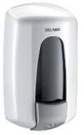 DISTRIBUTEUR SAVON DELABIE 0,9 130 - 95 o 235 ! blanc abs avec serrure, bouton anti-goutte