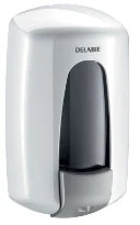 DISTRIBUTEUR SAVON DELABIE 0,9 130 - 95 o 235 ! blanc abs avec serrure, bouton anti-goutte